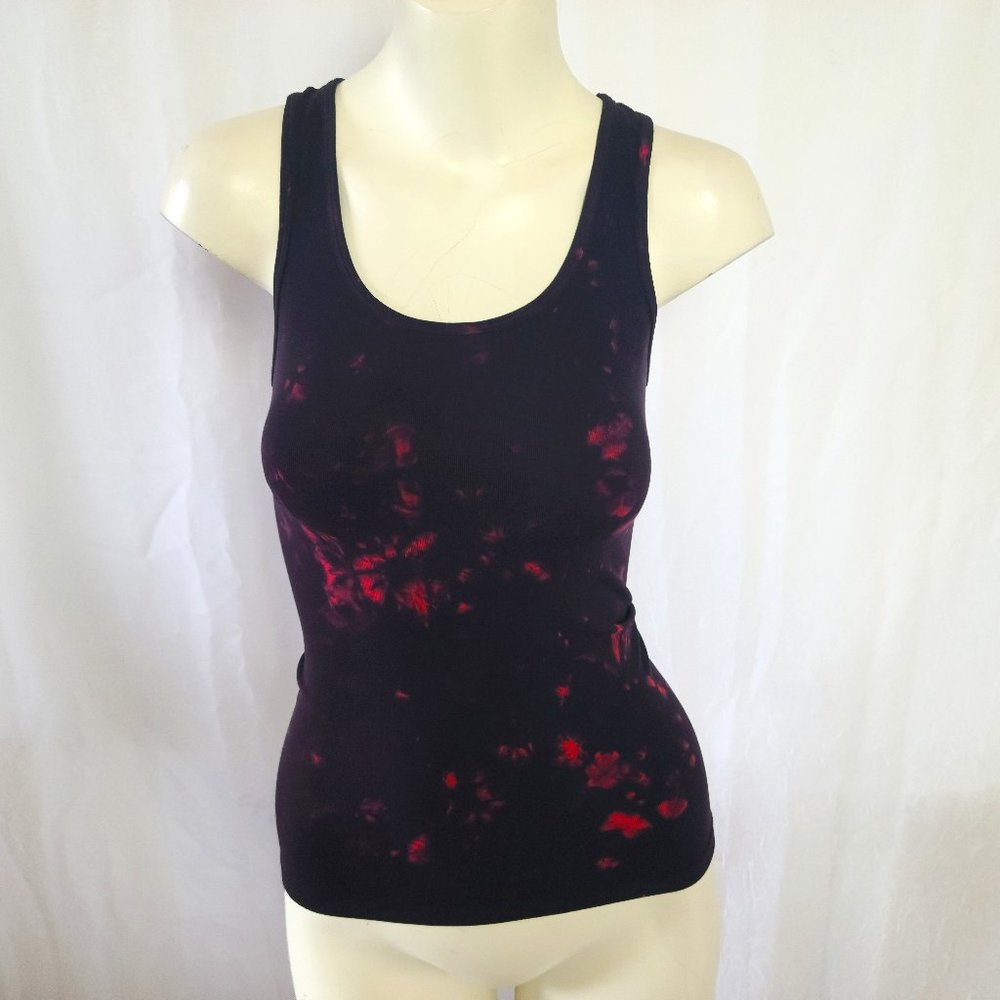 NUX Burgundy Red Tie Dye Racerback Tank Top Size Medium